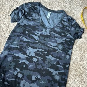 Camp navy black Athleta v neck top